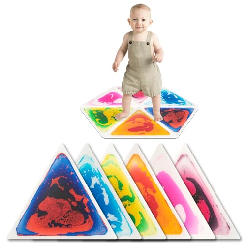 Tapis de danse sensoriel pour enfants Art3d | Lot de 6 dalles liquides pour salle de jeux