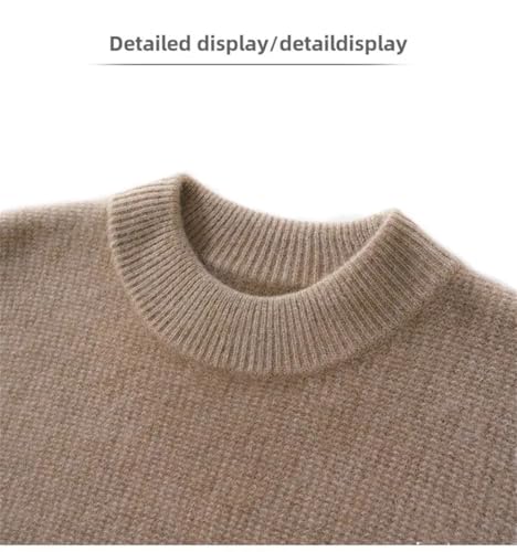 2024 Men's Half Turtle Neck Cashmere Thickened Sweater Autumn Winter Warm Casual Style Pullover4