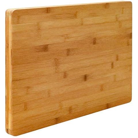 EYEPOWER 3cm Dick: 50x35cm Bambus Schneidebrett Holz Cover