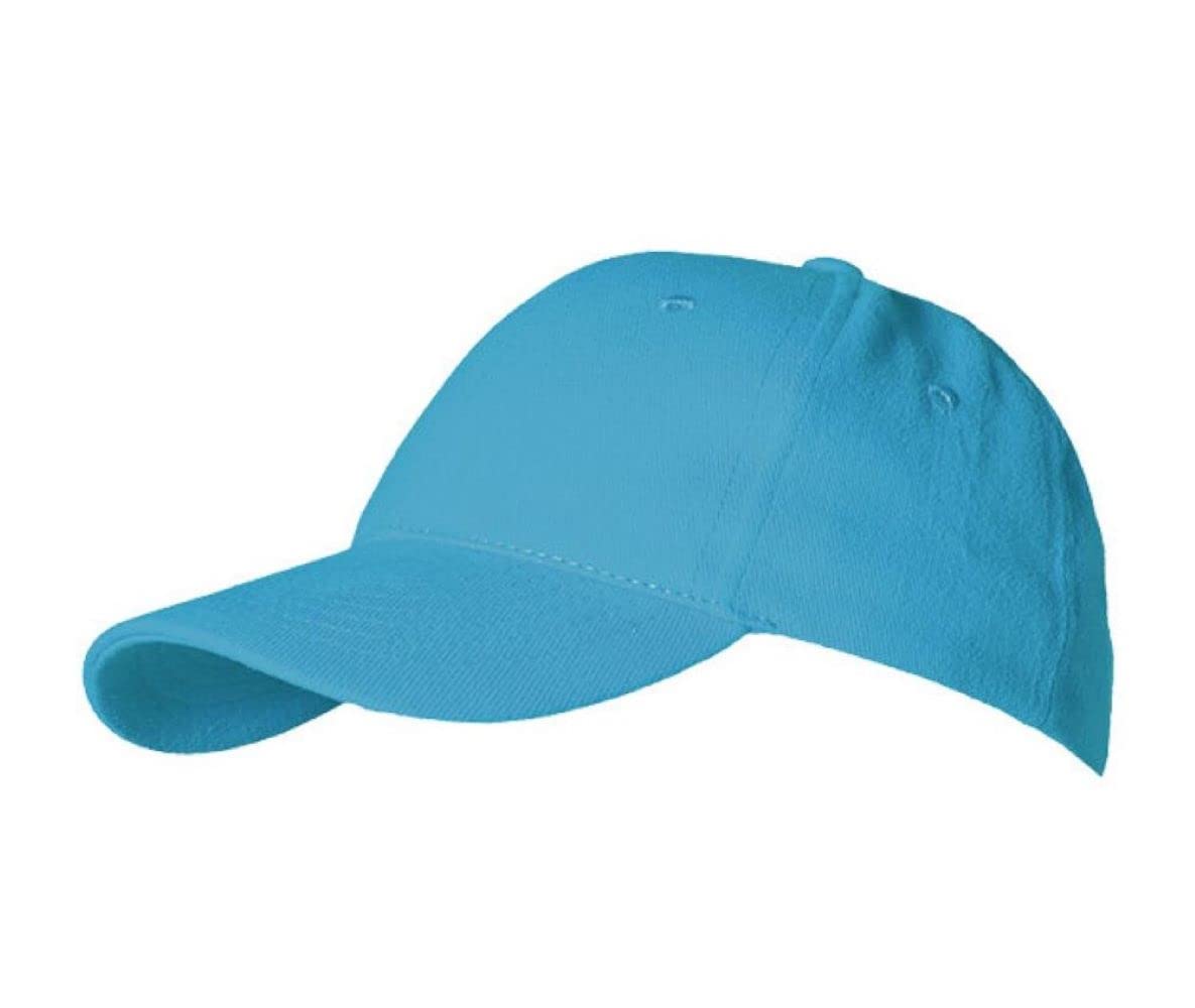 BLUECHOLON Gorra de niño de 6 Paneles en algodón de Suave Acabado y Cierre Ajustable Trasero. con Orificios de ventilación Bordados y en variada Gama de Vivos Colores.