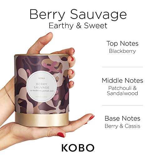 Kobo Berry Sauvage Candle (11 Oz) | 100% Pure Soy Candle | All Natural Scented Candle, Hand-Poured In Usa | 80 Hour Long Burning Candles | Scented Candles For Home #TOP1