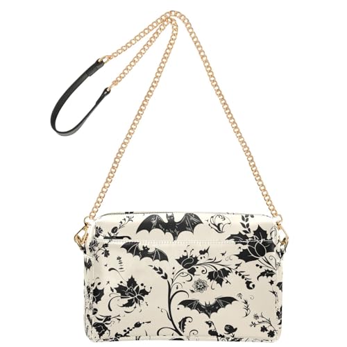 Bat Goth Crossbody Bags for Women Vegan Leather Purses Small Shoulder Handbags with Chain Strap2