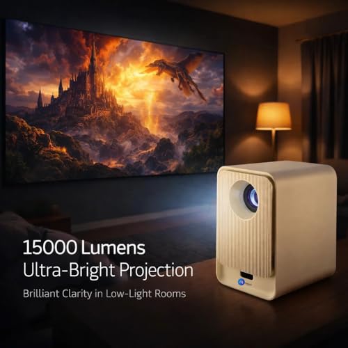 Image of Maizic Smarthome Tej Ultra Pro 8K Smart LCD Projector | 15000 Lumens | Native 7680x4320 Resolution | Android 13 | Auto Keystone & Auto Focus | 130 inch Screen | Netflix, Prime Video, YouTube | WiFi6&BT5