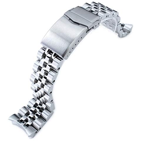 MiLTAT 22mm Watch Band compatible with Seiko SKX007 SKX009, Angus-J Solid Screw-Links Cover