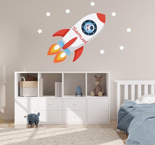 Vinilo decorativo cohete astronauta 25.4x55.88 cm