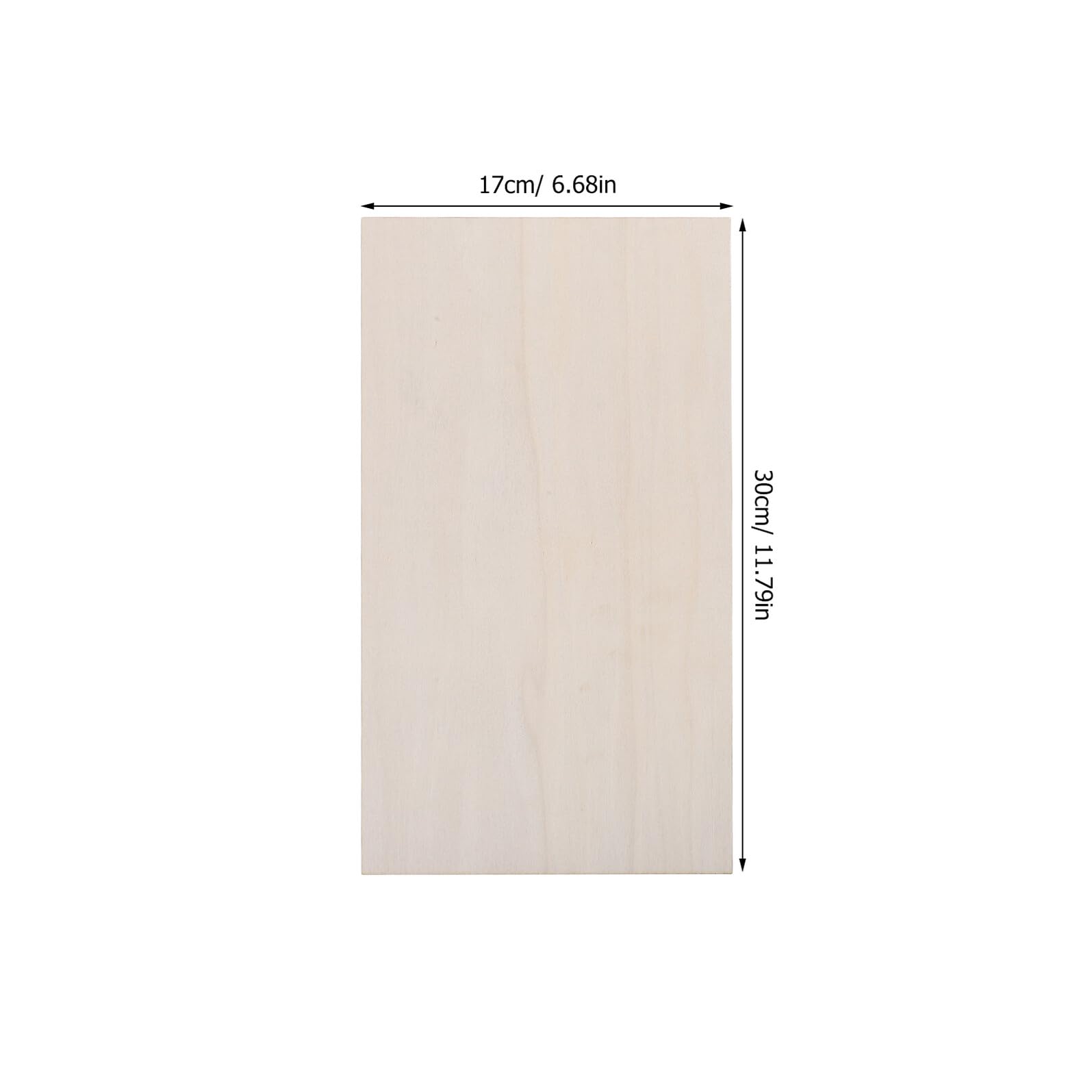 Unbehandelte Holzplatten 170x300x3mm, 10 Stück für Bastelarbeiten