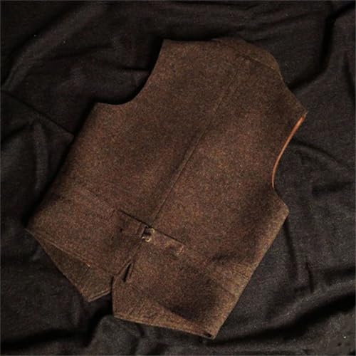 Men's Steampunk Wool Tweed Vest - Slim Formal Jacket Victorian Style3