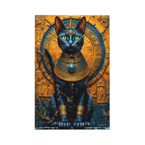 Decorative Switch Covers Plate Egyptian Black Cat Vintage Gold Decorated 1 Gang No Device Single Blank Outlet Covers Wall Plate Cover Light Switch Plate Faceplate for Home Decor