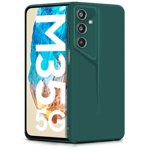 Image of WOW IMAGINE Slim Back Cover for Samsung Galaxy M35 5G | Blade Series Ultra Thin Case with Lightweight Design | Camera Protection | Soft Matte Silicone Flexible Mobile Case - Green