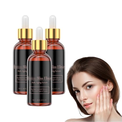 Suero Renovador Complejo - Suero Reparador Intensivo - Loción Antiedad Avanzada para Líneas Finas, Arrugas y Luminosidad de la Piel, Mezcla Hidratante y Reafirmante Poderosa, 30 ml (3 botellas)