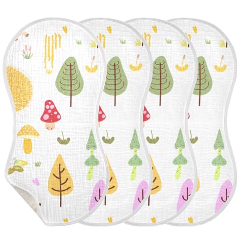 xigua Cute Hedgehogs Baby Burp Cloths for Newborn Boys and Girls 1 Pack, Soft & Absorbent Cotton Baby Burp Cloth, Baby Washcloths, Newborn Towel, Burp Rags3