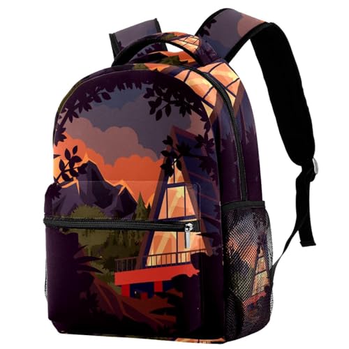 Sac à dos cabane dans les bois parfait pour le collège et les sorties nature
