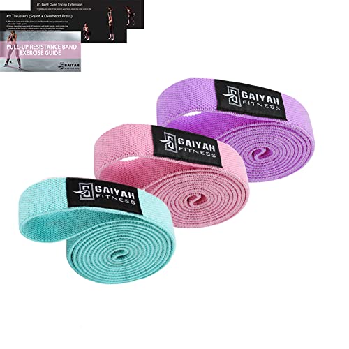 GAIYAH FITNESS Resistance Bands Long - Full Body Resistance Bands Set Body Bands for Working Out Large Loop Resistance Bands for Full Body Workout, Pull Up Assistance,Weight Training Set of 3