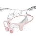 mojawa Run Plus Bone Conduction Headphones, IP68 Waterproof Open Ear Wireless Bluetooth Sports Headphones with 32GB MP3 for Running, Swimming, Cycling and Gym Workouts (Pink)