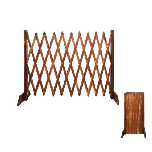 SLHZM ガーデンフェンス 犬 サークル 松木製 高温炭化処理 伸縮可能 環保水性塗装 二重防腐加工 簡単設置 ガーデン用品 ラティス 優美なデザイン 厚めの素材 安定構造 手作業研磨 耐腐食性 防湿 耐日光 防虫 長寿命 柵 庭 さく 室内外 多用途