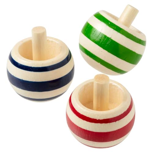 逆立ちこま ３個セット 宮城県の木地玩具 ※色・柄はお選びいただけません