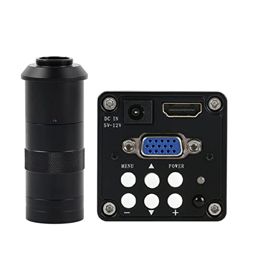 顕微鏡観察 14mp 1080pビデオ顕微鏡カメラ、100x 130x 180x 300x調整可能なズームCマウントレンズ(With 100x)