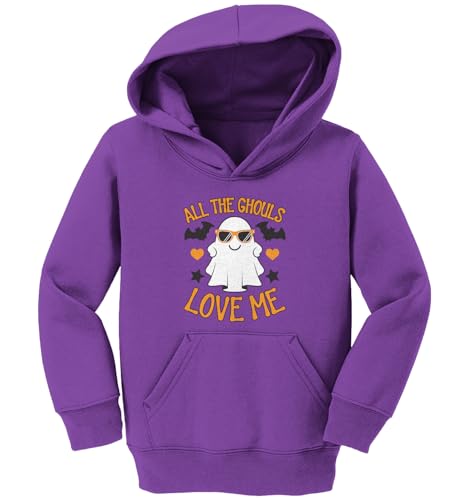 Tcombo All The Ghouls Love Me - Ghost Toddler/Youth Fleece Hoodie