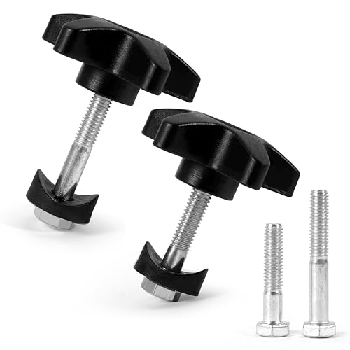 2 Sets Rollator Walker Replacement Parts,Complete Walker Accessories Kit with 4 M6 Screws (1.18in & 1.57in), 2 Star-Shaped Knobs & 2 Black Washers for Universal Fit, Tool-Free Adjustment in Seconds
