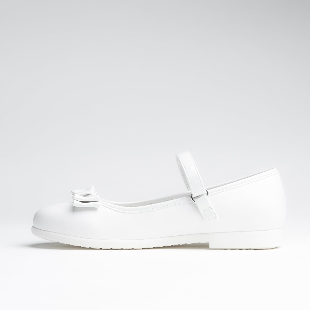 WK Mädchen Mary Jane Ballerinas | Kommunion Halbschuhe | Klettverschluss | Lederinnensohle | Elegant | Für eine kleine Prinzessin |