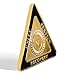 Triangle Glimmer Amber Dream Sobriety Coin Base | Symbolizing Unity, Service, and Recovery | Ideal for Celebrating Milestones in Sobriety (5 Year)