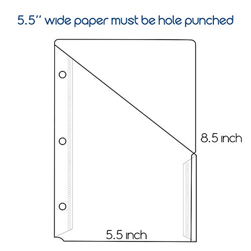 image for Ktrio Plastic Mini Sheet Protectors 5.5 x 8.5 inch Assorted Colors, Pa