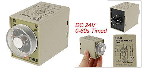 Relais temporisé AH3-3 DC 24V de 0 à 60 secondes avec base à 8 broches pour circuits - 2