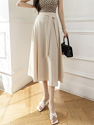 Jupe trapèze taille haute pour affiner la silhouette en noir uni taille 36 - 5