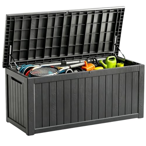 Heavy-Duty Waterproof Deck Storage Box Onyx Black