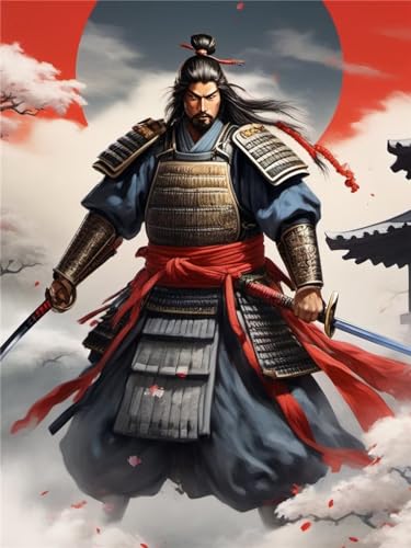 Diamond Painting Samouraï AI : kit broderie diamant 5D complet 60x80cm