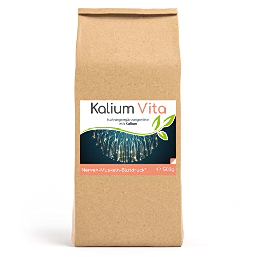 Cellavita Kalium Vita (Nerven-Muskeln-Blutdruck) Kapseln & Pulver | aus Kaliumcitrat ohne weitere Zusätze & Rieselhilfen | (500g Pulver) Cover