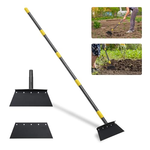 Lista de Rascadores de hielo disponible en línea para comprar. 48 Pala plana para paisajismo, rascador de piso resistente de mango largo de 63 pulgadas, pala de jardín multifuncional para excavar, deshierbe, raspar, quitar hielo (2 cuchillas)