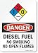 SmartSign "Danger - Diesel Fuel, No Smoking No Open Flames" NFPA Label | 10" x 14" Laminated Vinyl