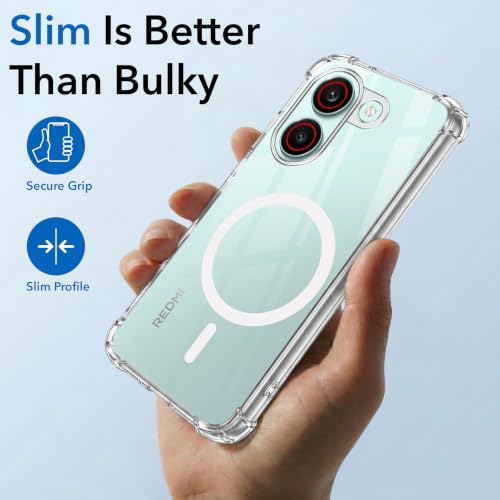 Image of Jkobi Shockproof Crystal-Clear Back Cover for Redmi Turbo 5 (Magsafe Wireless Support | Drop & Camera Protection | Hard Polycarbonate)
