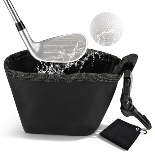 Yuanfenron Golf Club and Golf Ball Cleaning Bag - Cleans Club Grooves, Portable...