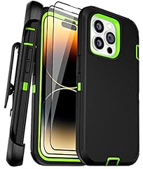 14 Pro Max-Belt Clip,Black+Green