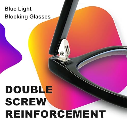 Image of VISOONE Blue Light Blocking Glasses Square with Anti Computer Glare for Gaming Women and Men MONTANA