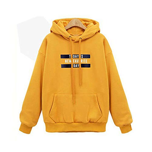 UFACE 2019 New Hiver Sweat Femme avec Capuche Poches Lettres Col Round Pas Cher Imprimes Differents Mix Pull Lache Casual Femmes