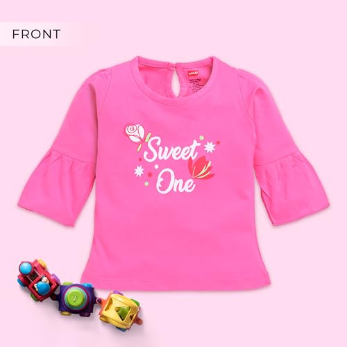Image of LuvLap Baby Girls 100% Cotton Full Sleeve Girls Top, Pack of 02