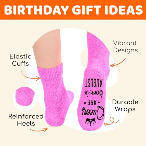 Image of HAPPYPOP Birthday Gifts Ideas for Women - January February March Birthday Socks in Pink