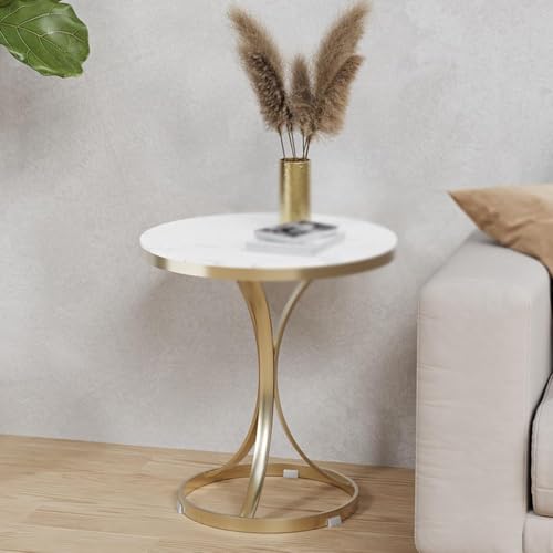 Table de chevet moderne en marbre table basse ronde stable pour salon - 7