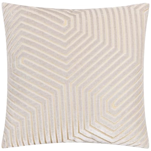 Paoletti Housse de Coussin Evoke en Velours – Housse de Coussin carrée décorative Luxueuse à...