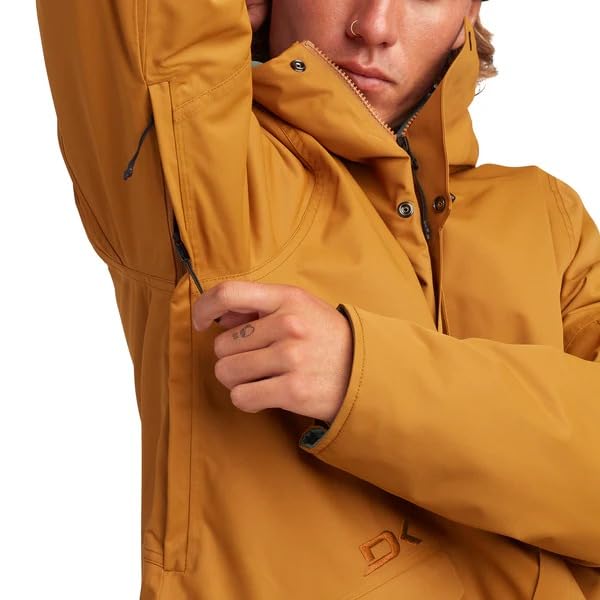 Dakine Reach 20K Insulated Parka, Water-Resistant, Hooded, Black (US, Alpha, Small, Regular, Regular, Golden Yellow)3