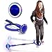 Amble Skip Ball for Kids - Ankle Skip It Ball Jump Rope - Birthday Gift for Girls and Boys - Foldable Flashing Swing Ball - Indoor Outdoor Games Jumping Toys for 3+ Years and Adults (Blue)