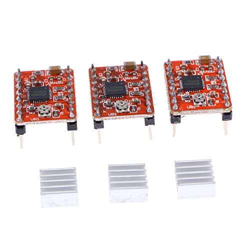 Alipis 3pcs Stepstick Stepper Motor Driver Module Heat Sink for Printer Reprap Engraving Machine Printer Stepstick Stepp