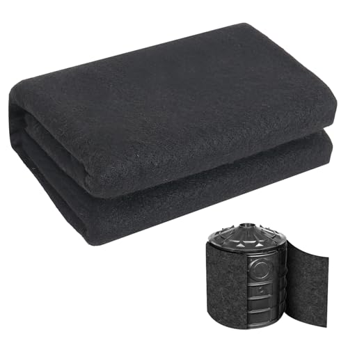 Non-woven Geotextile Filter Fabric, Geotextile Drainage Fabric Durable Filter Fabric Wrap for Stormwater Dry Well System, Drainage Liner for French drains, Erosion Control, Gardening, 82 x 32-Inch