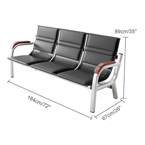 Solución de Asientos Elegante con Banco Rojo de 3 Plazas de Espera 3