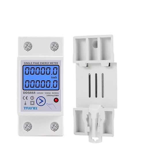 Compteur de consommation d'énergie rail DIN - Wattmètre numérique 220V AC