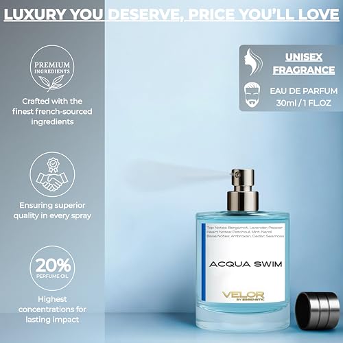 Image of Eau De Parfum for Man & Woman | Long Lasting Fresh Aquatic Fragrance | Premium Luxury Perfume | Everyday Use Scent | Ideal Gift for Him & Her - 30ml (Acqua Swim)