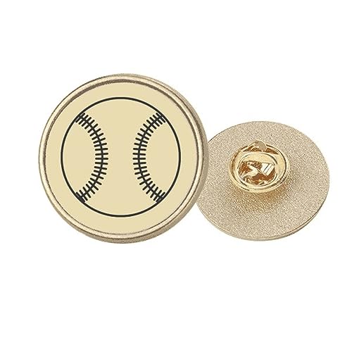 Broche baseball cadeau idéal passionné sport clip métal doré rond